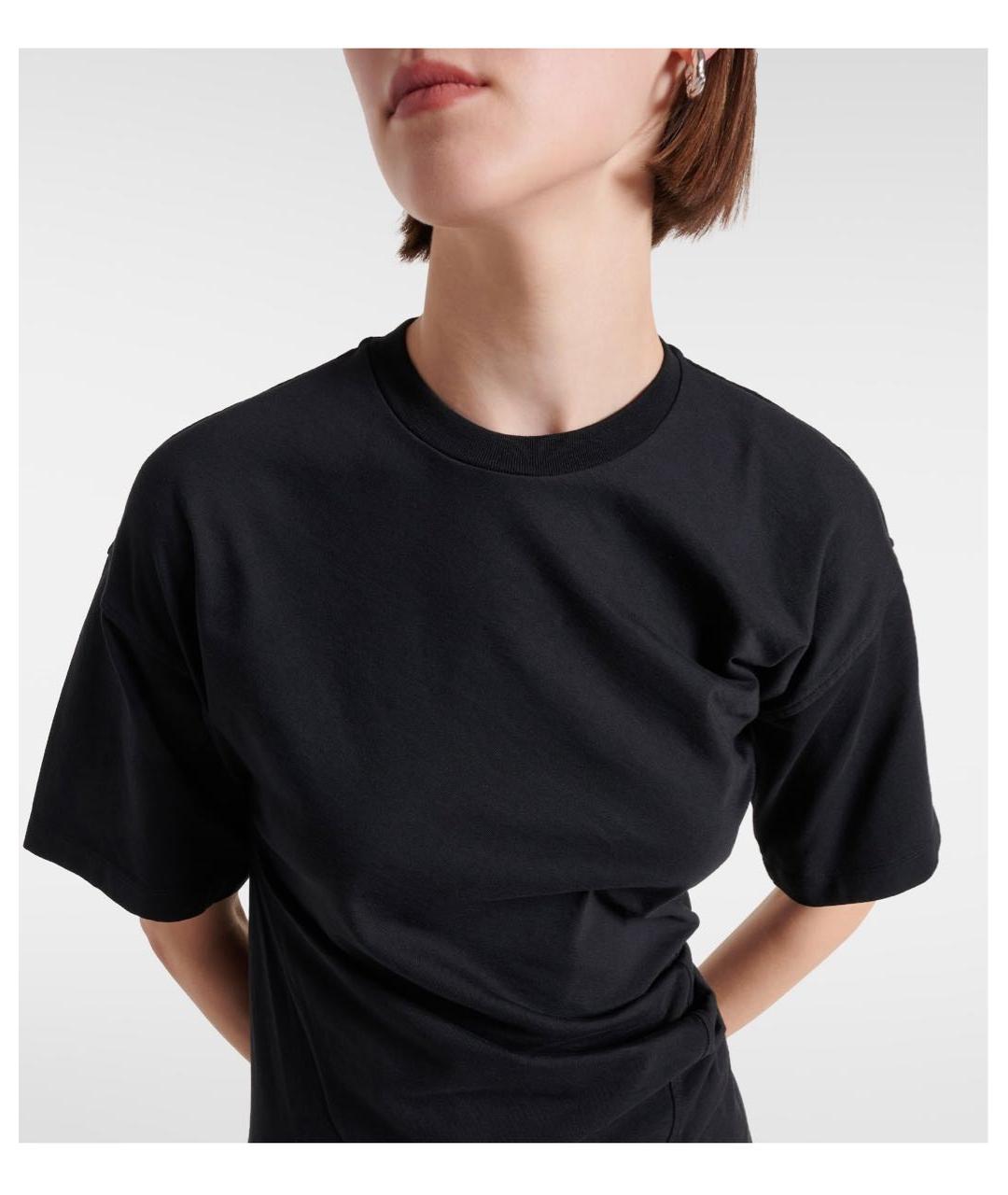 TOTEME Черная хлопковая футболка, фото 6