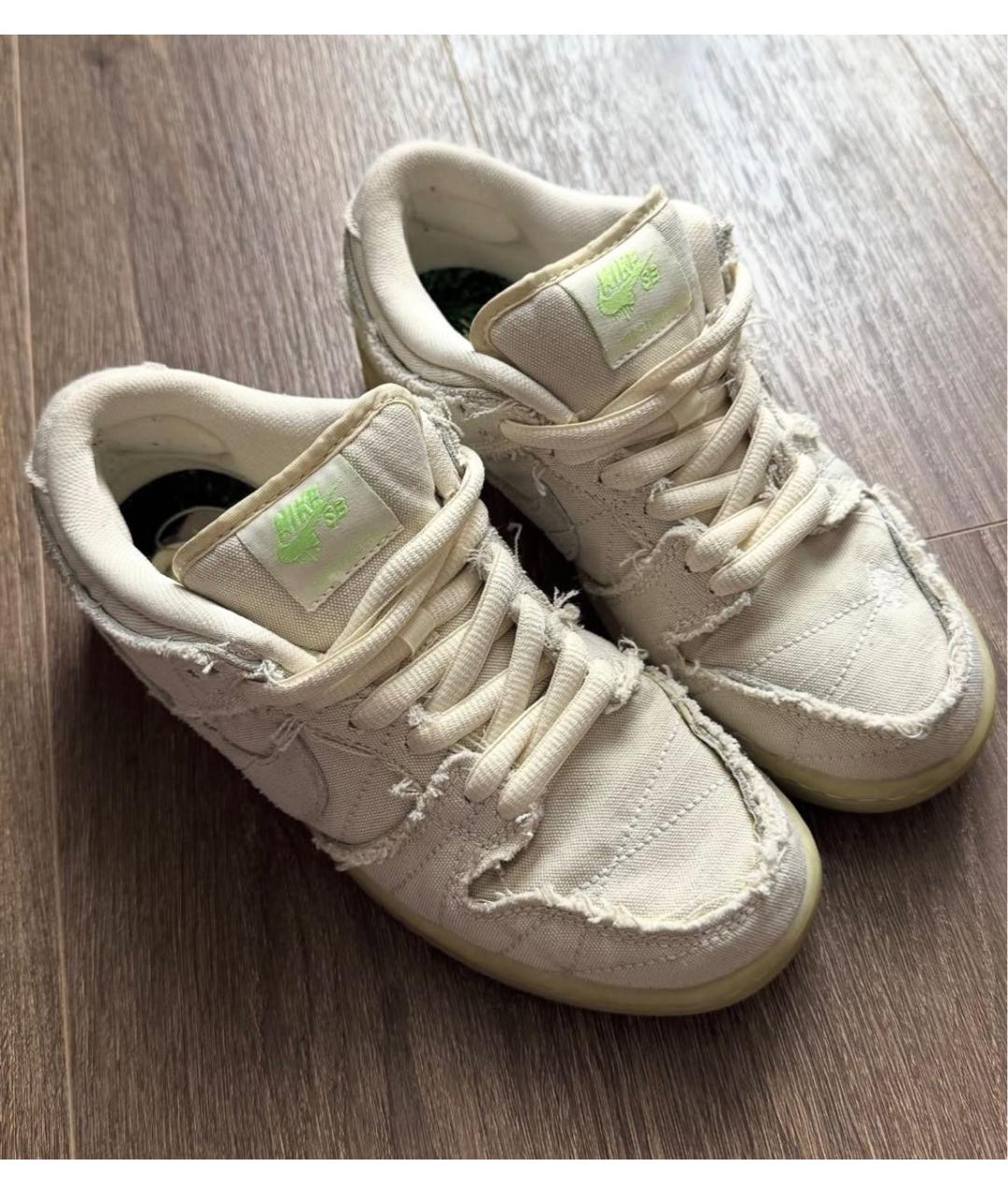 NIKE Бежевые текстильные кроссовки, фото 2