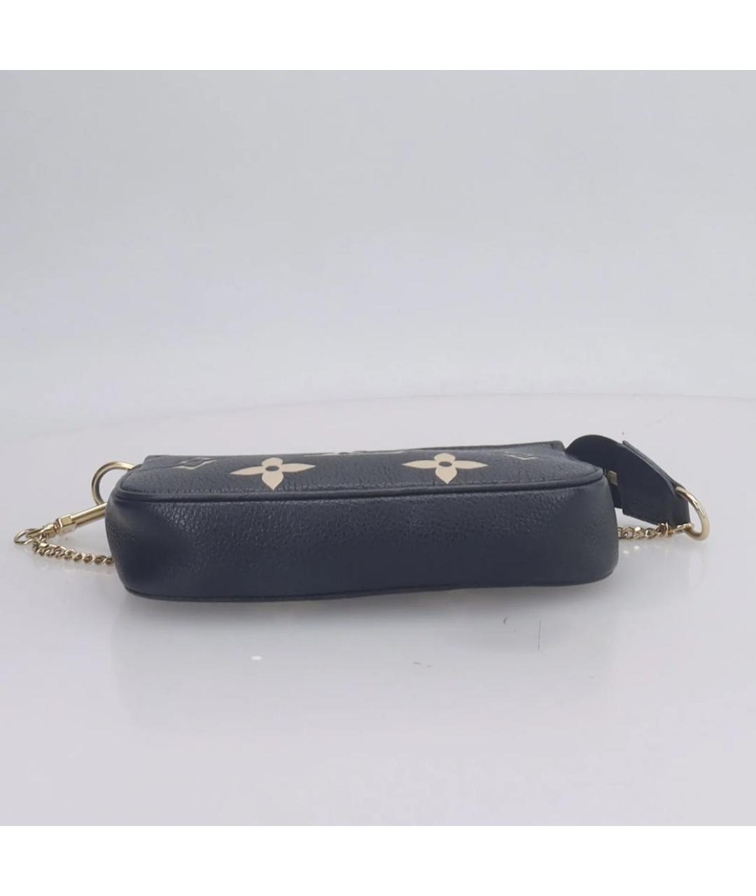 LOUIS VUITTON Черная кожаная сумка с короткими ручками, фото 6