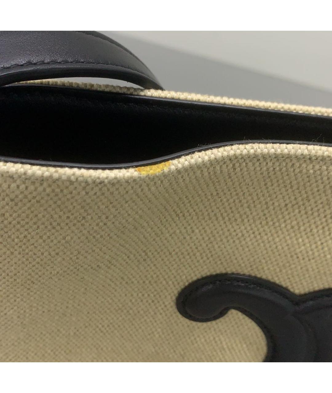 CELINE Черная кожаная сумка через плечо, фото 6