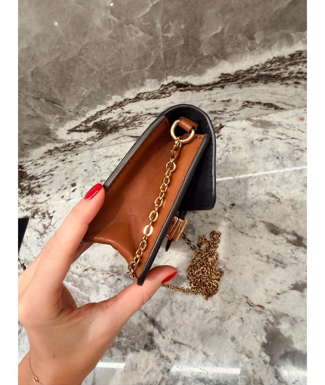 LOUIS VUITTON Коричневая кожаная сумка через плечо, фото 5