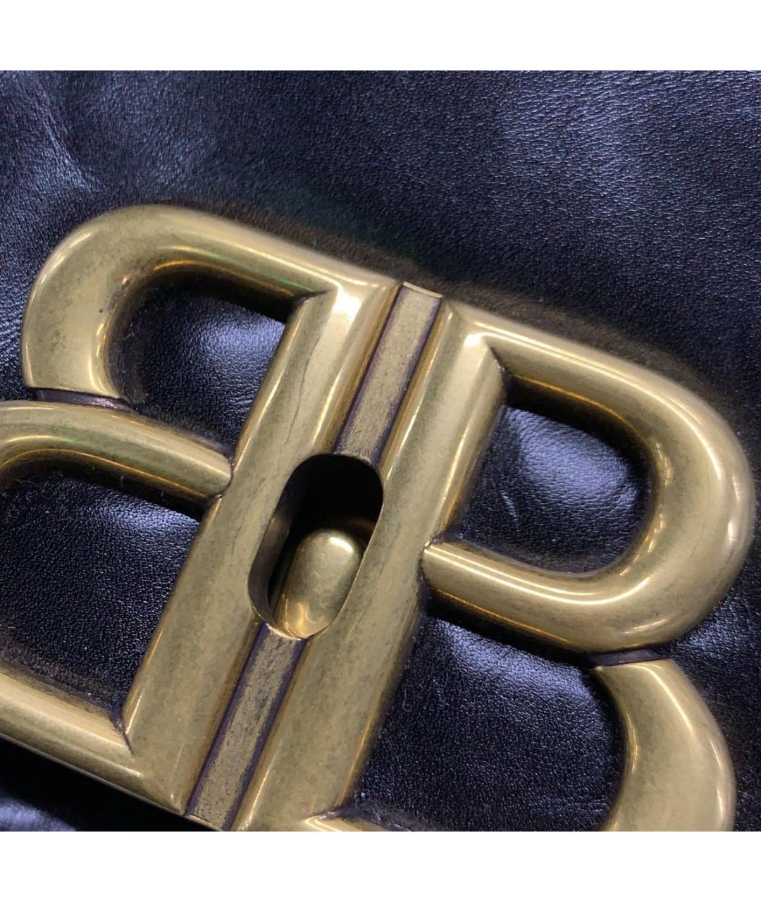 BALENCIAGA Черная кожаная сумка с короткими ручками, фото 5