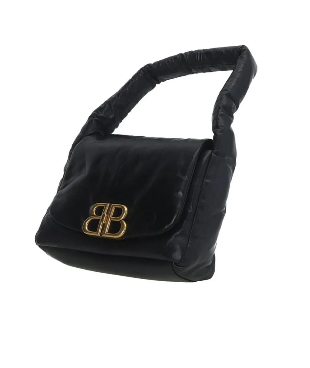 BALENCIAGA Черная кожаная сумка с короткими ручками, фото 2