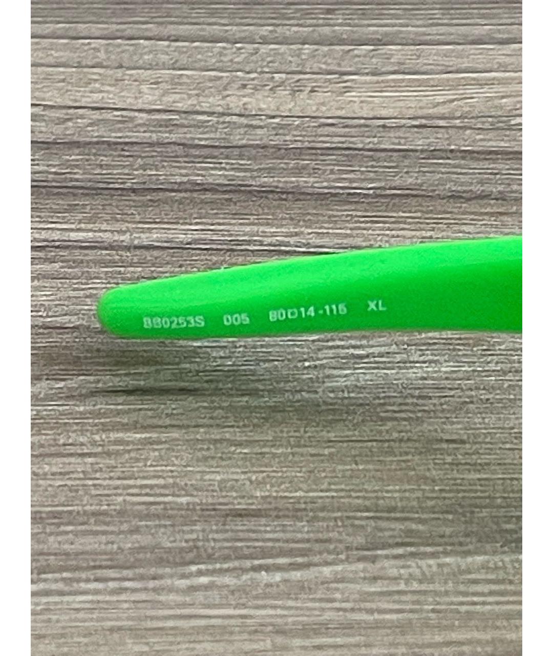 BALENCIAGA Зеленые пластиковые солнцезащитные очки, фото 4