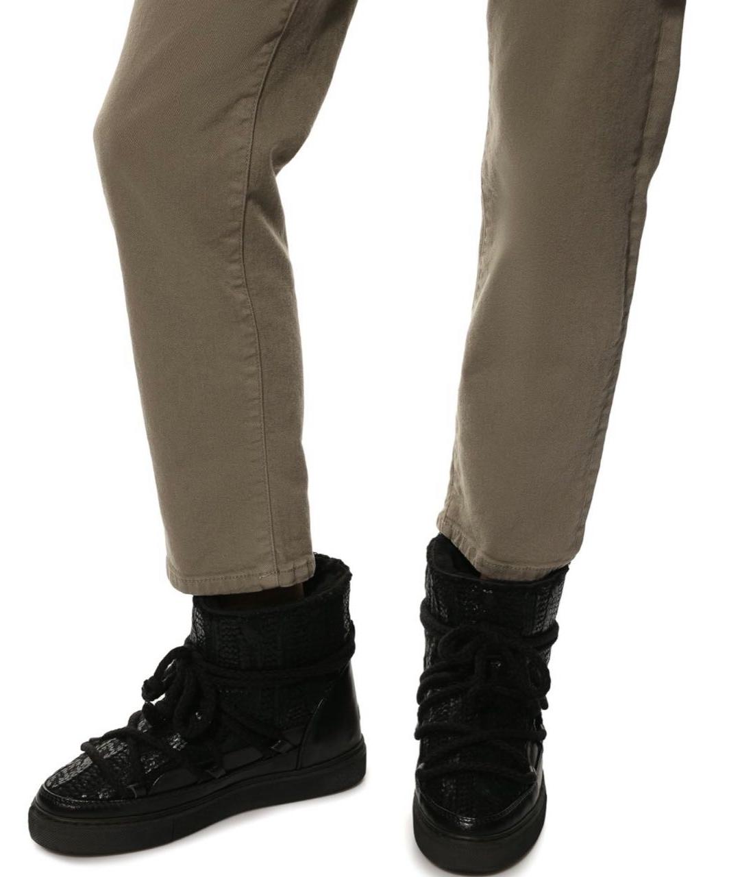 INUIKII Черные кожаные полусапоги, фото 8