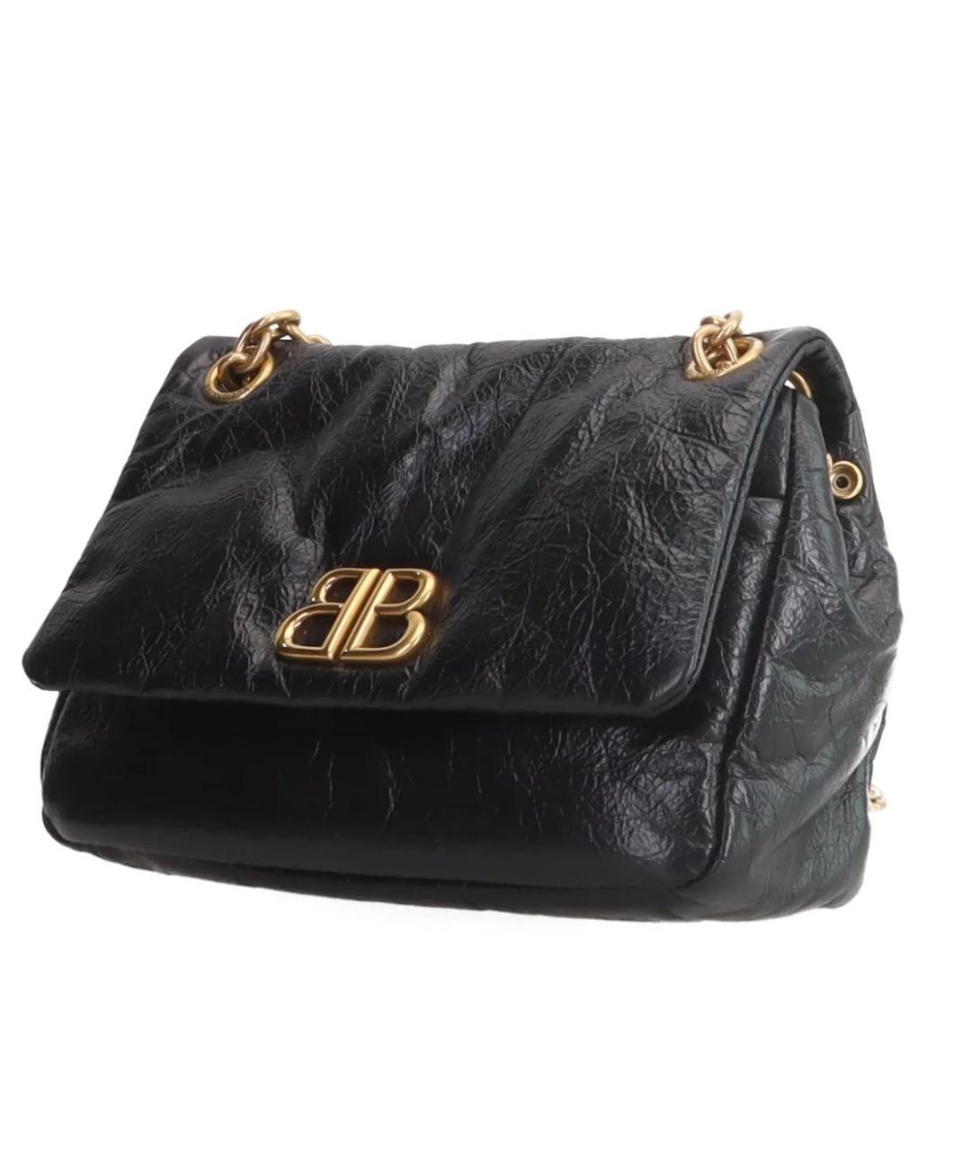 BALENCIAGA Черная кожаная сумка через плечо, фото 2