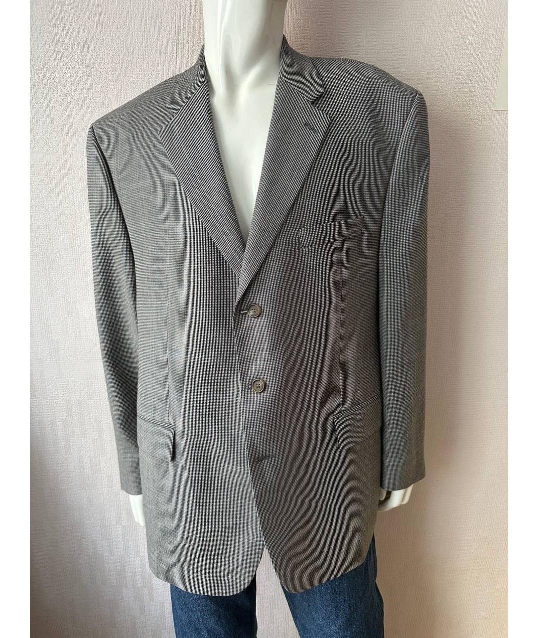 RALPH LAUREN Серый шерстяной пиджак, фото 7