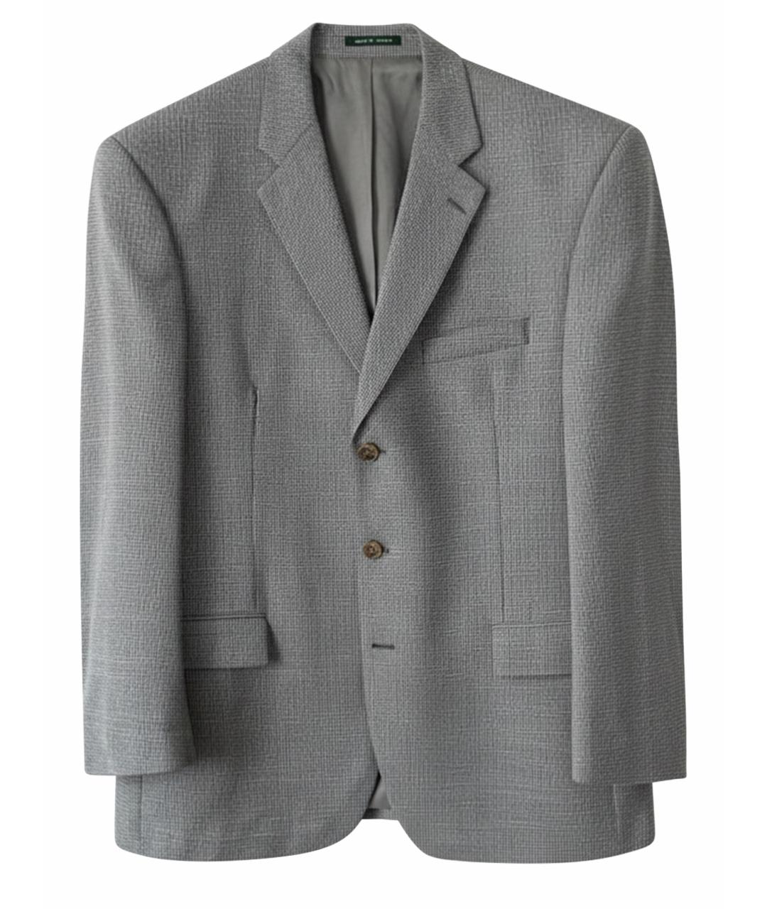 RALPH LAUREN Серый шерстяной пиджак, фото 1