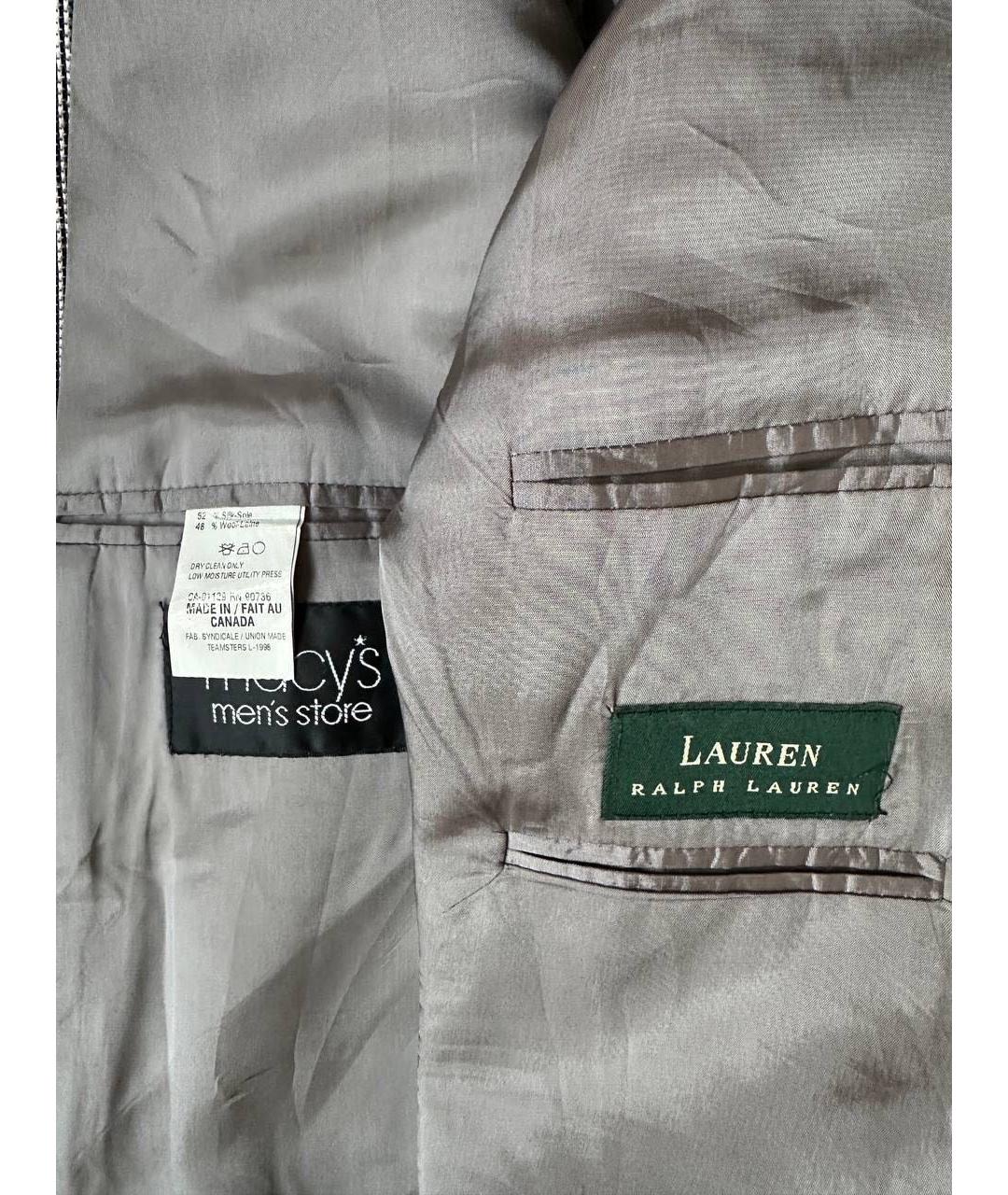 RALPH LAUREN Серый шерстяной пиджак, фото 4