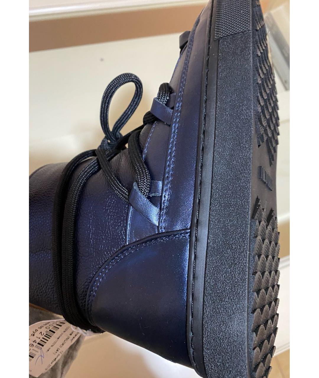 INUIKII Темно-синие кожаные сапоги, фото 5