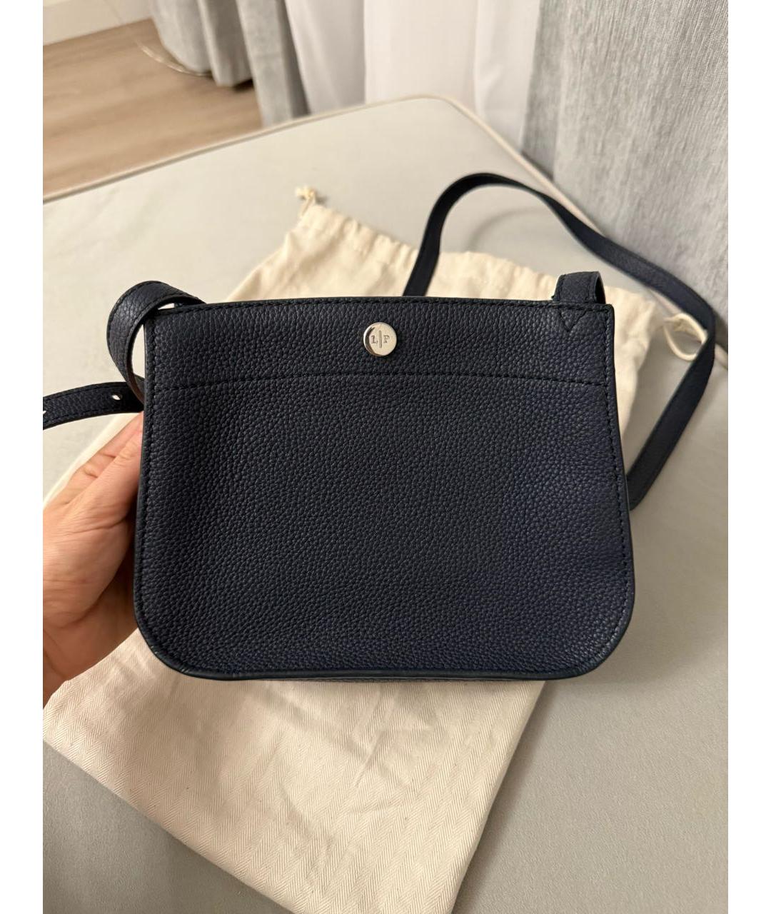 LORO PIANA Синяя кожаная сумка через плечо, фото 9