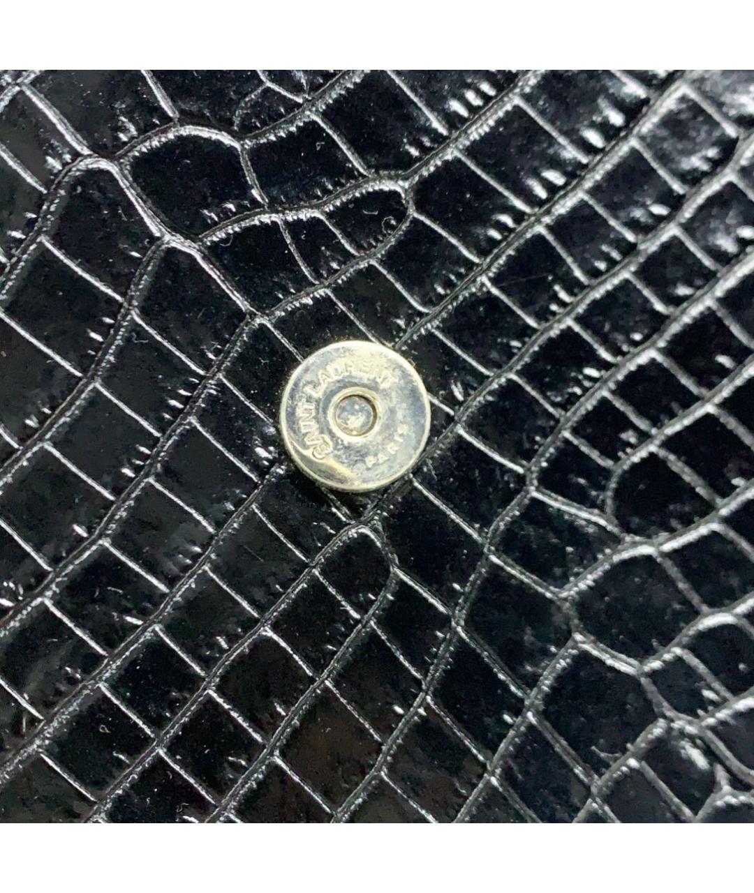 SAINT LAURENT Черная кожаная сумка через плечо, фото 6