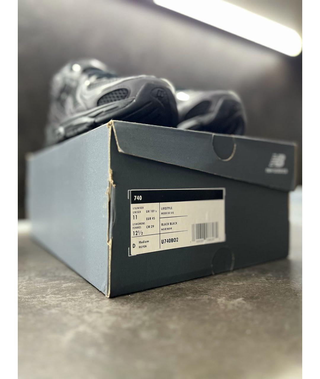 NEW BALANCE Черные синтетические низкие кроссовки / кеды, фото 6