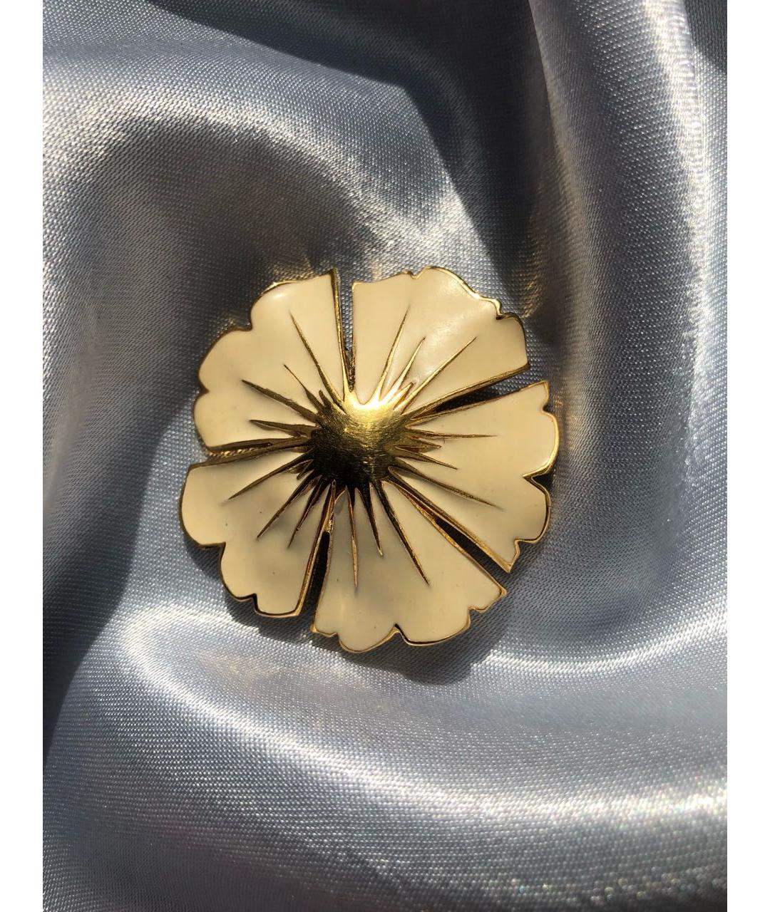 MONET Бежевая металлическая булавка / брошь, фото 2