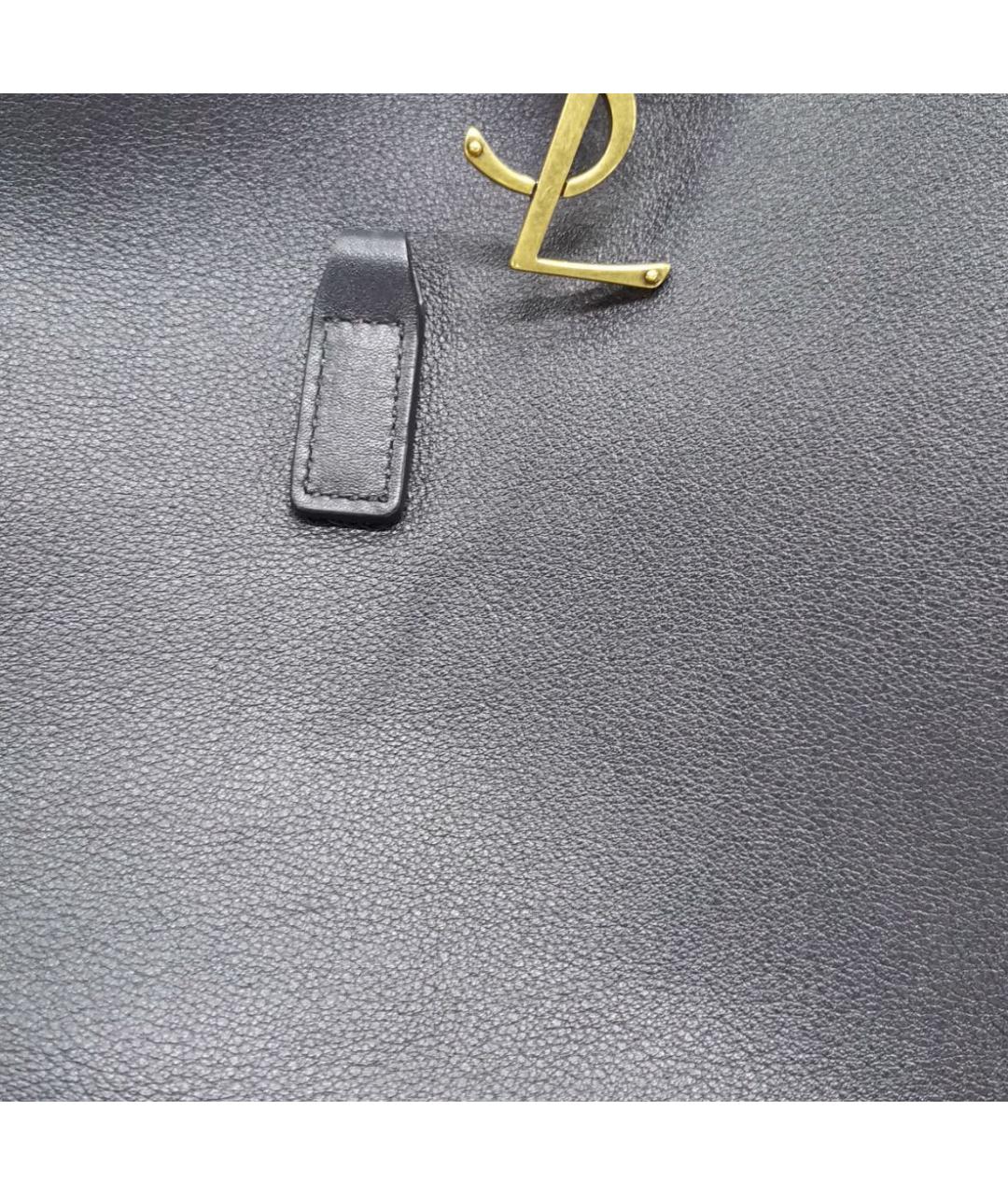 SAINT LAURENT Черная кожаная сумка через плечо, фото 4