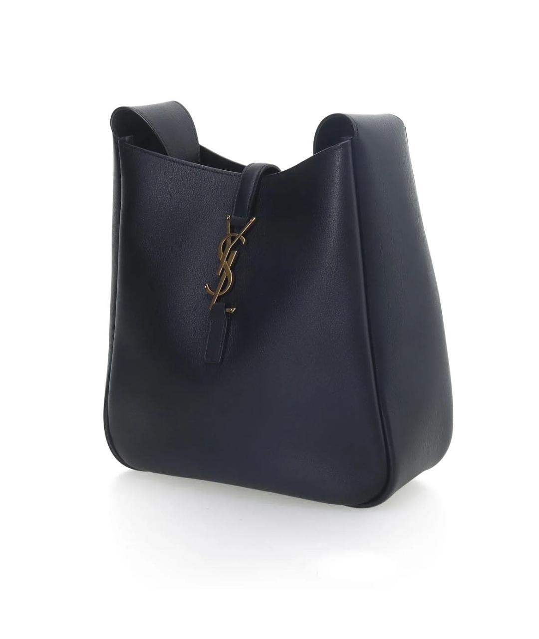 SAINT LAURENT Черная кожаная сумка через плечо, фото 2