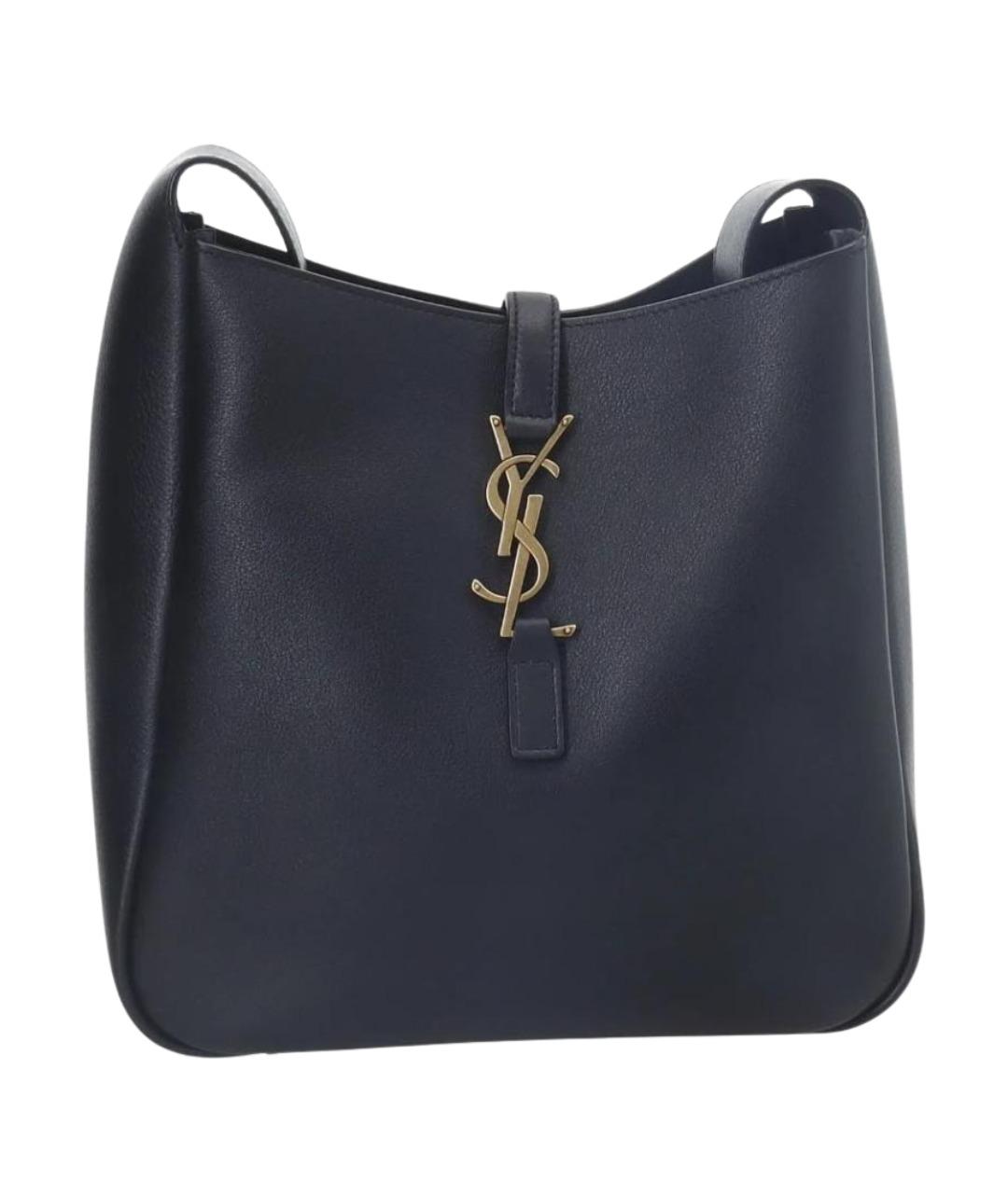 SAINT LAURENT Черная кожаная сумка через плечо, фото 1