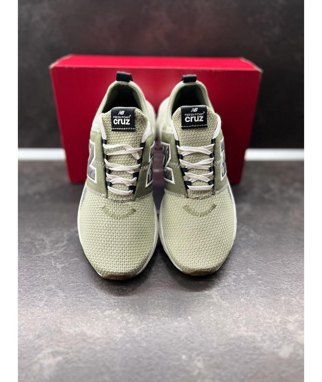 NEW BALANCE Зеленые синтетические низкие кроссовки / кеды, фото 2