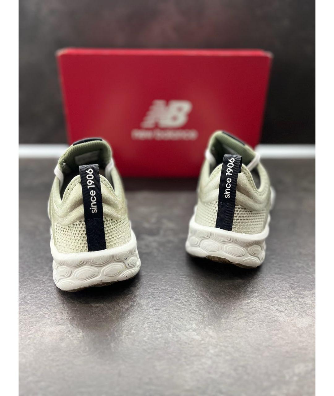 NEW BALANCE Зеленые синтетические низкие кроссовки / кеды, фото 3