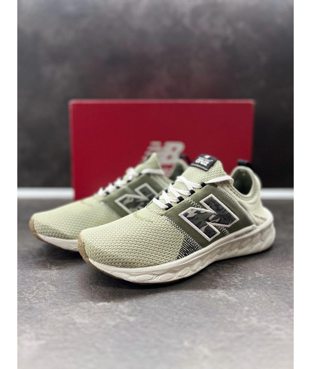 NEW BALANCE Зеленые синтетические низкие кроссовки / кеды, фото 6