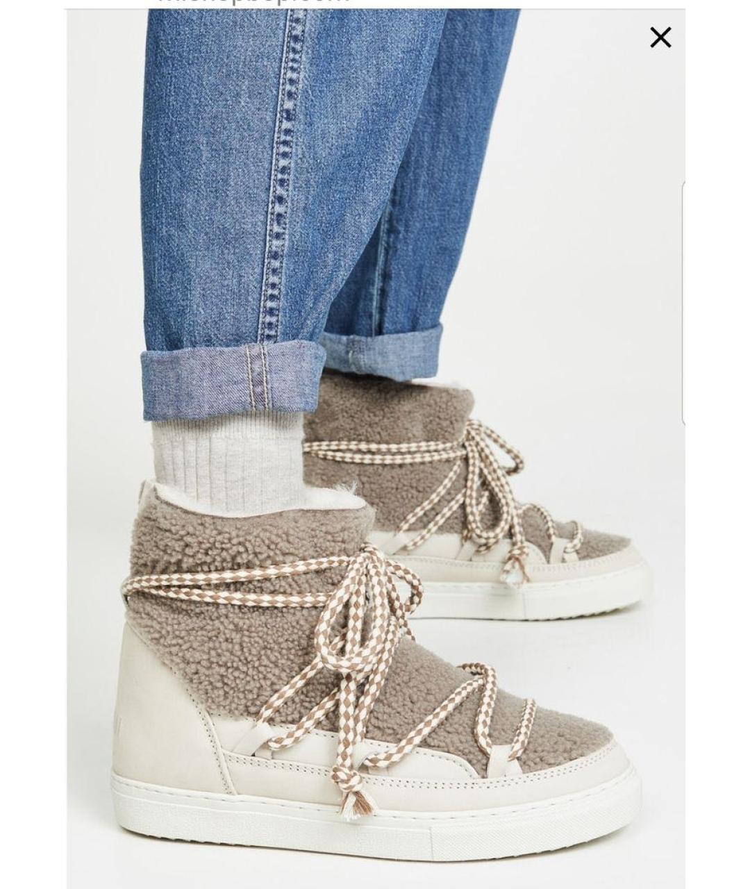 INUIKII Бежевые кожаные полусапоги, фото 2