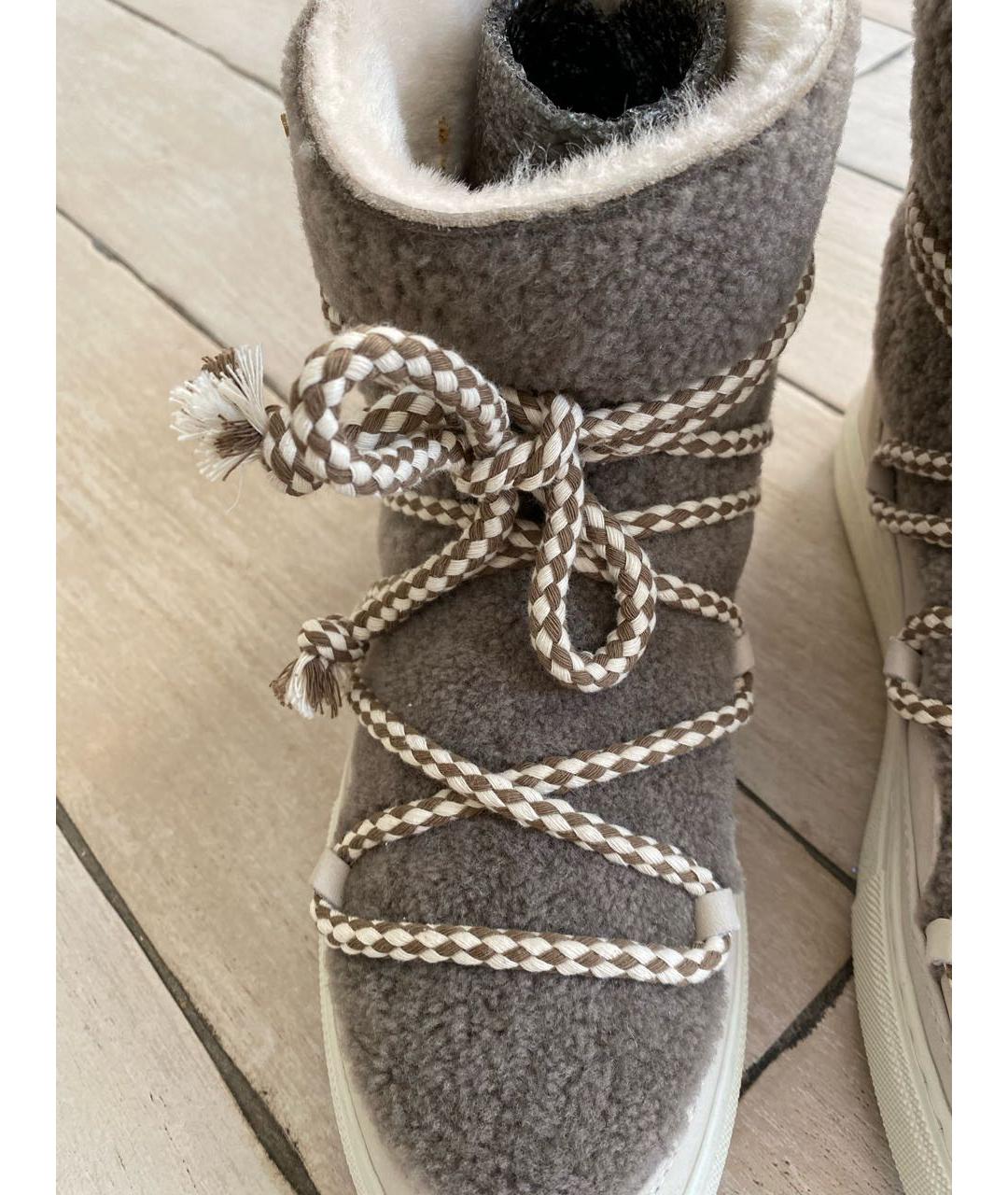 INUIKII Бежевые кожаные полусапоги, фото 5