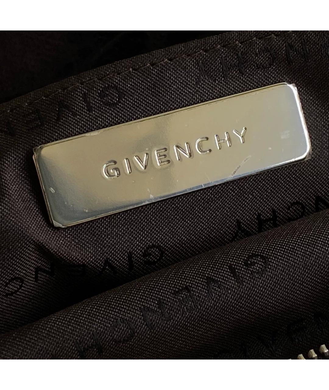 GIVENCHY Коричневая замшевая сумка с короткими ручками, фото 7