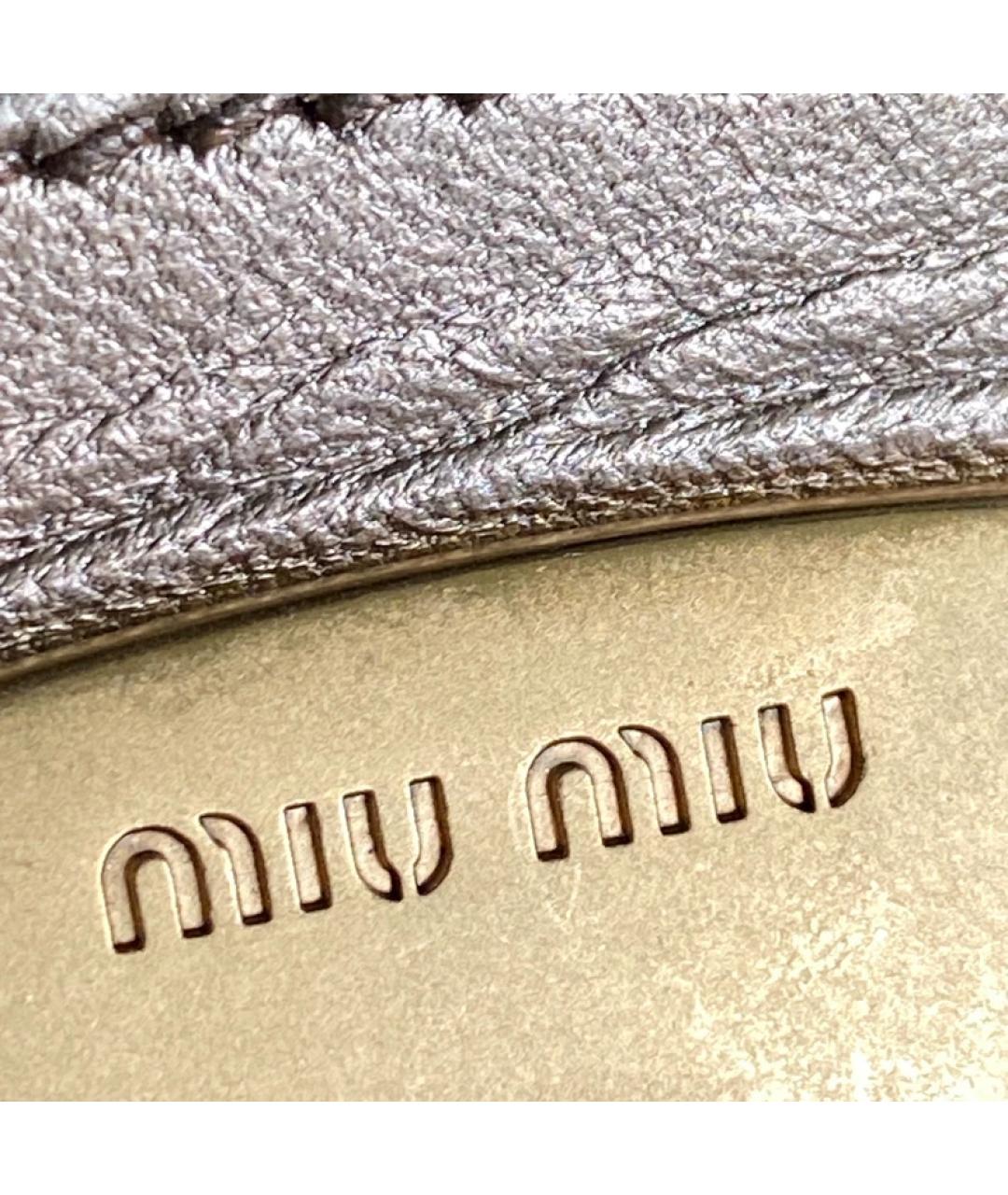 MIU MIU Бежевая льняная сумка с короткими ручками, фото 4