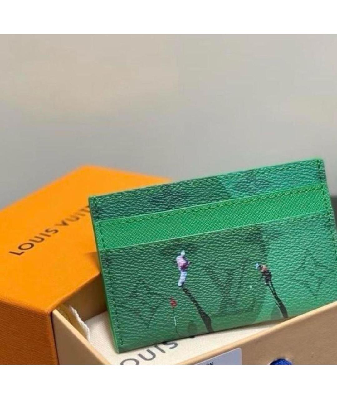 LOUIS VUITTON Зеленый кардхолдер, фото 3