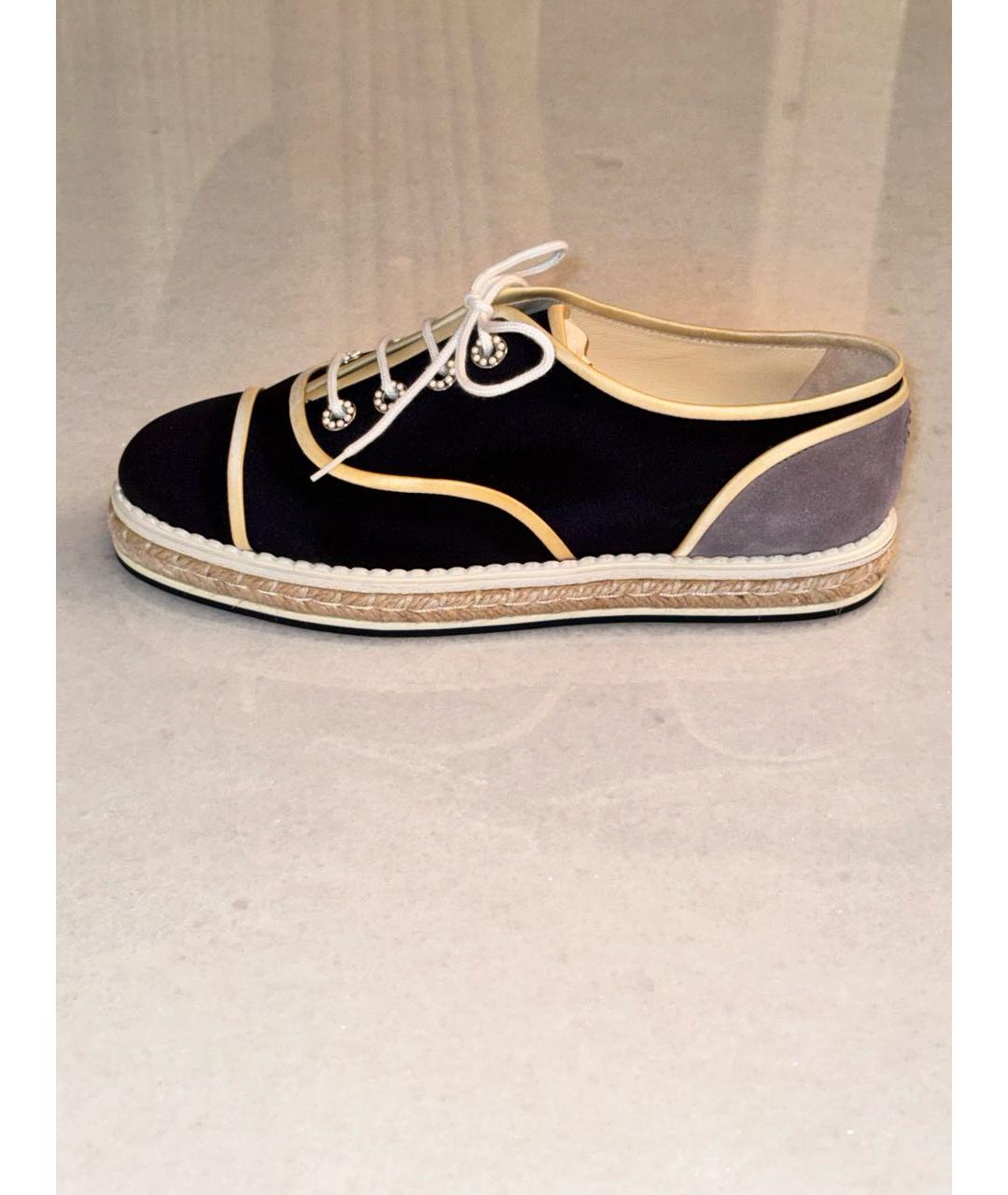 CHANEL Мульти текстильные кеды, фото 9