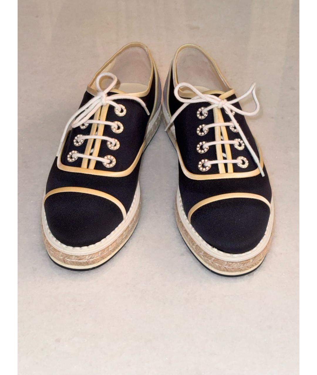 CHANEL Мульти текстильные кеды, фото 3