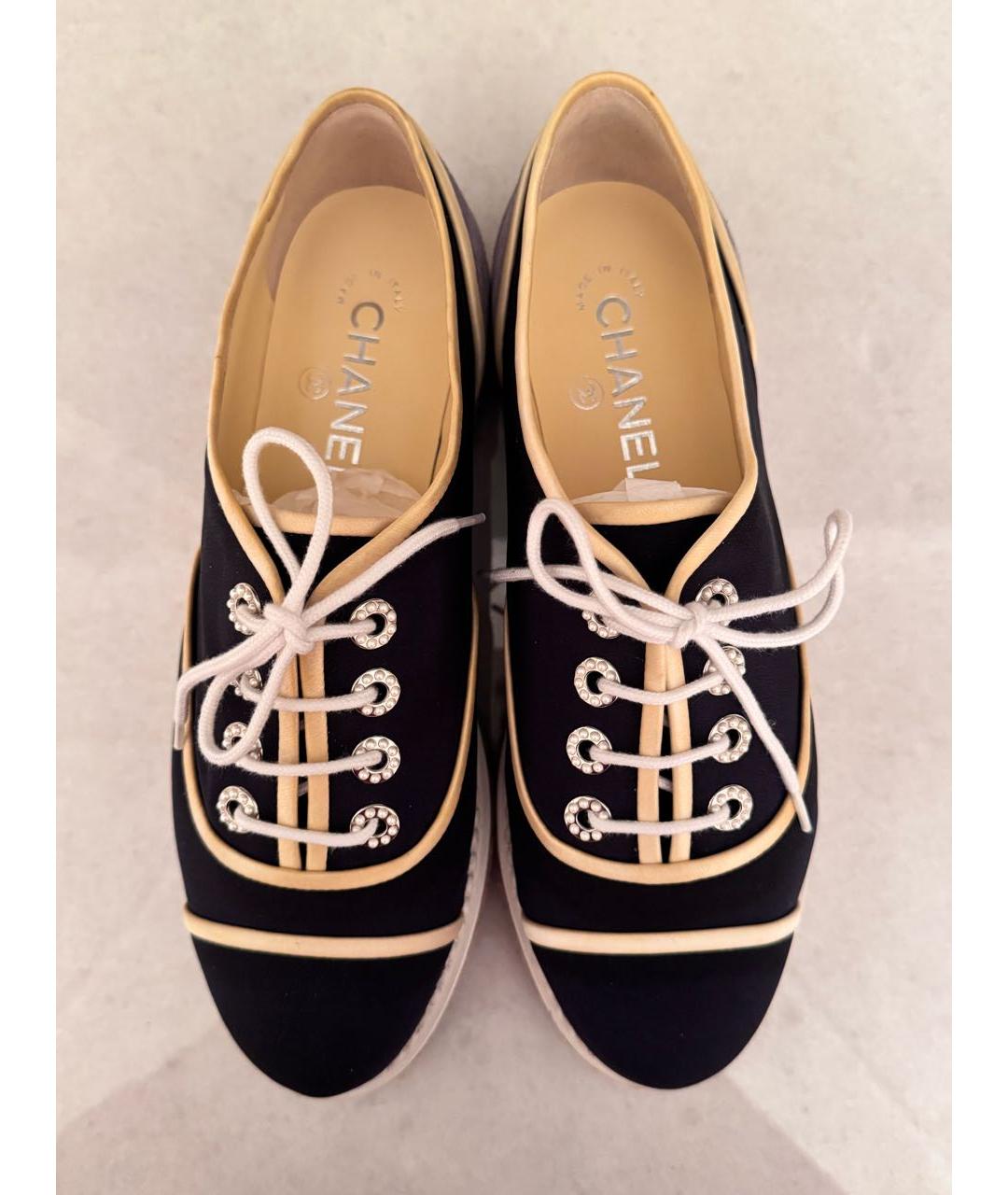 CHANEL Мульти текстильные кеды, фото 2