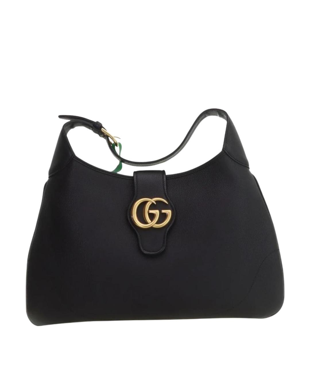 GUCCI Черная кожаная сумка через плечо, фото 1