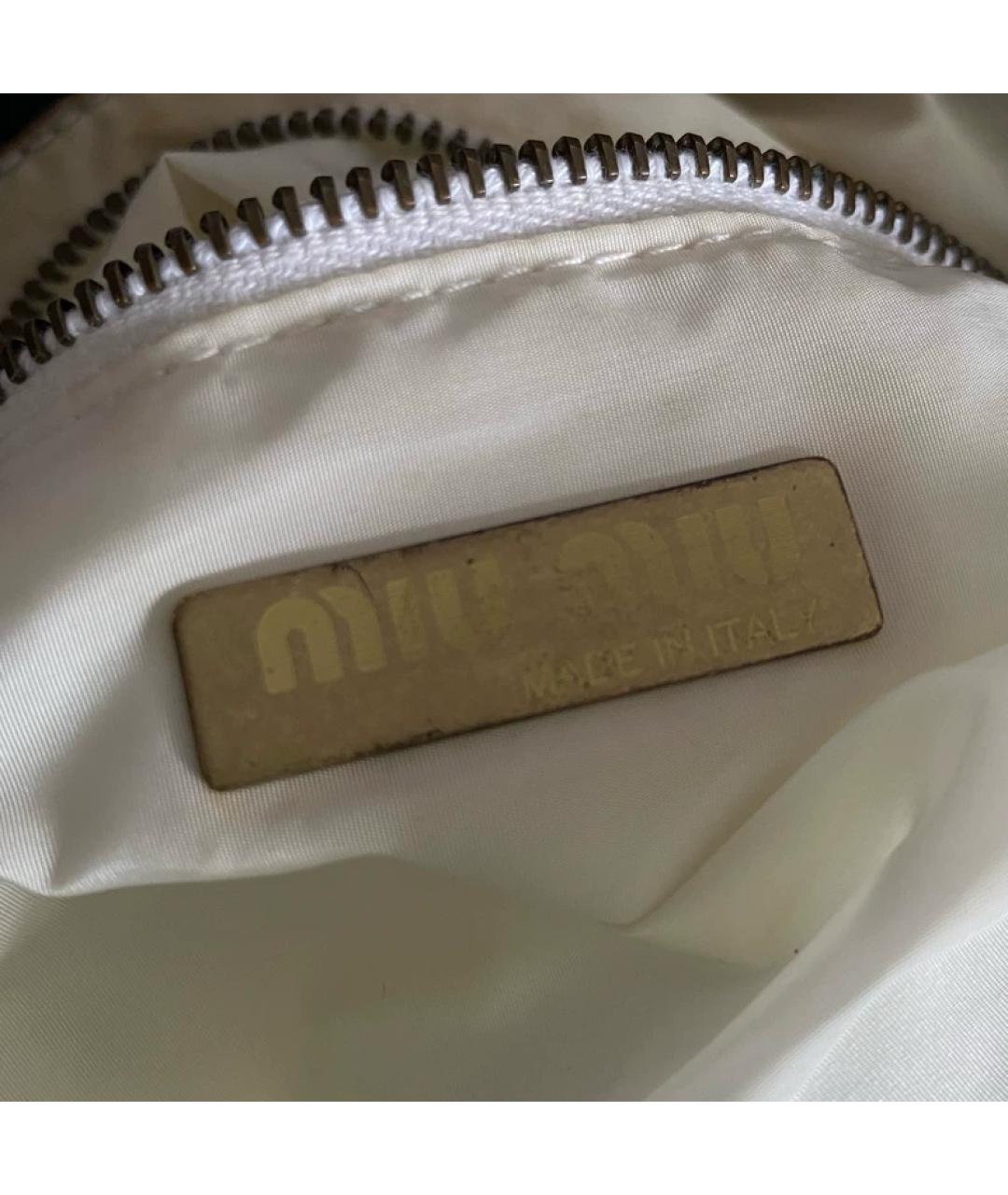 MIU MIU Темно-синяя тканевая сумка через плечо, фото 3