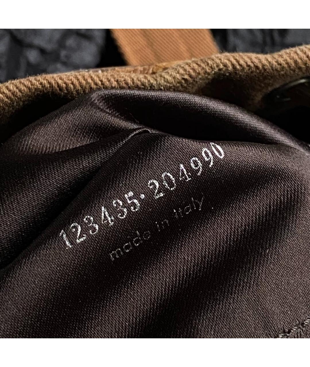 SAINT LAURENT Коричневая тканевая сумка с короткими ручками, фото 5