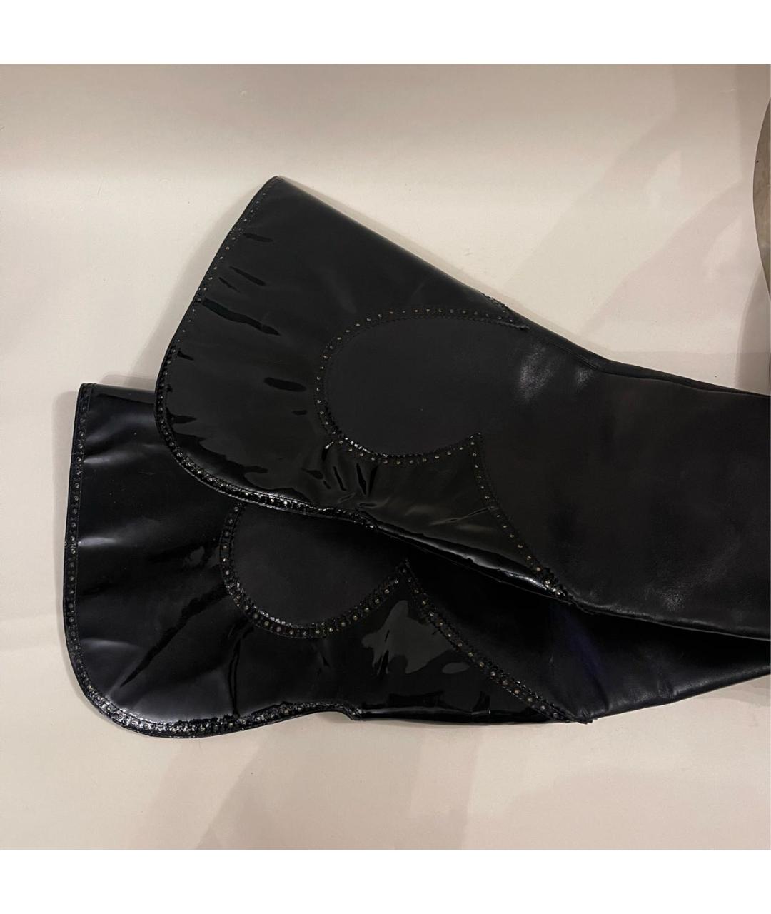 ALEXANDER MCQUEEN Черные кожаные ботфорты, фото 7