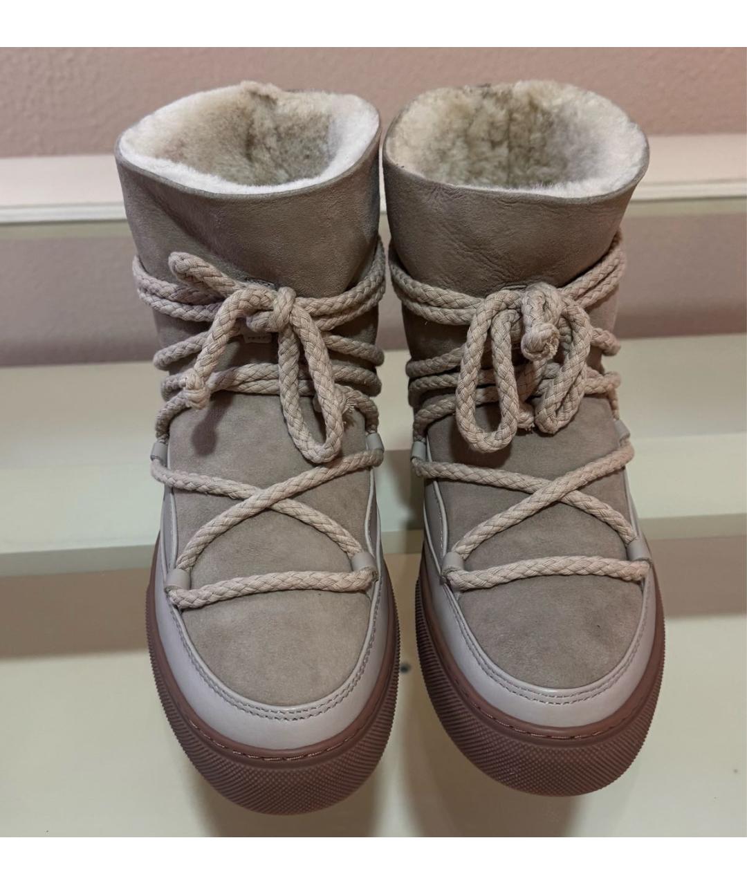 INUIKII Бежевые кожаные полусапоги, фото 8