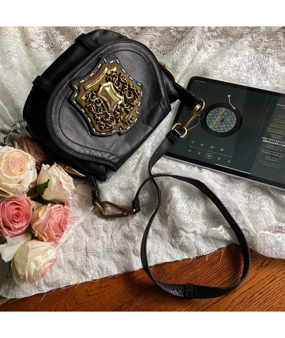 SAINT LAURENT Черная кожаная сумка через плечо, фото 6