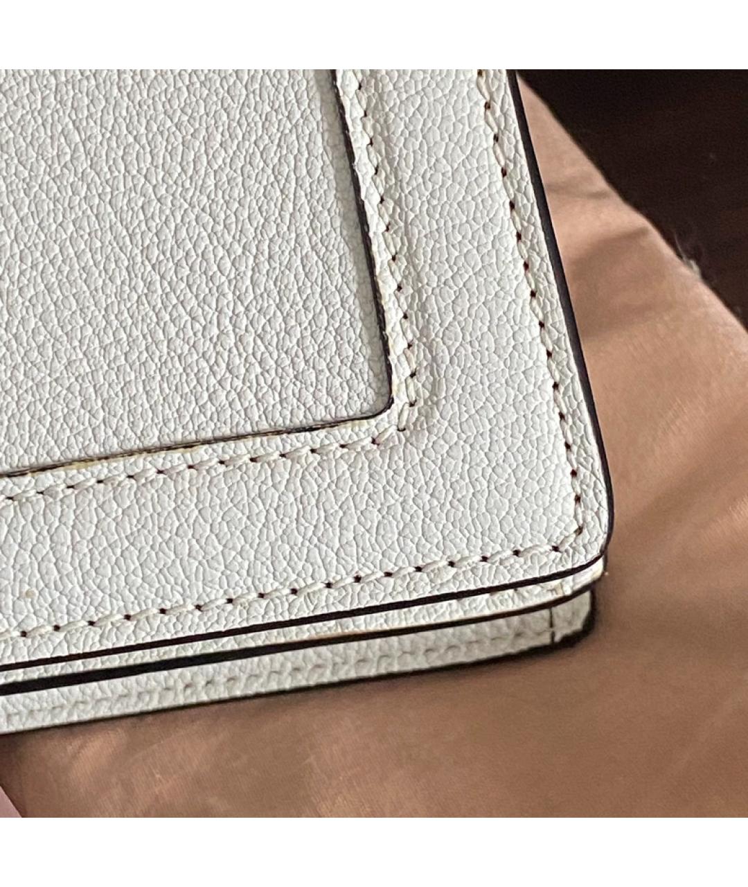 MIU MIU Белая кожаная сумка с короткими ручками, фото 5