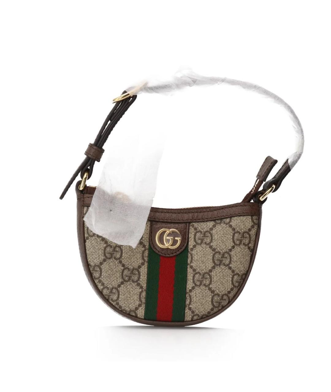 GUCCI Коричневая кожаная сумка с короткими ручками, фото 7