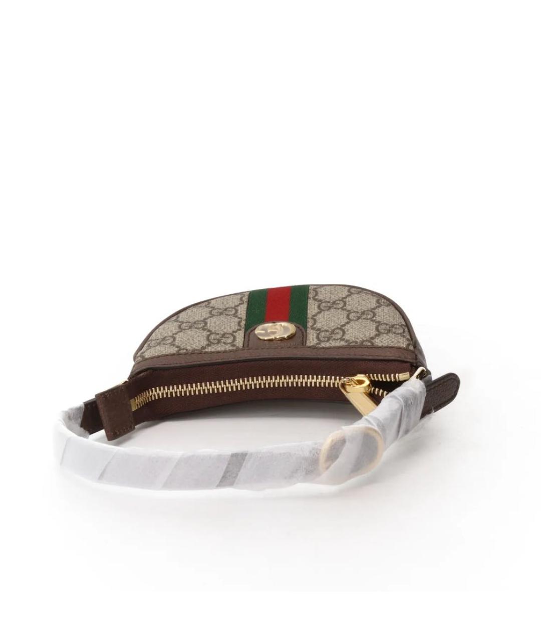 GUCCI Коричневая кожаная сумка с короткими ручками, фото 6