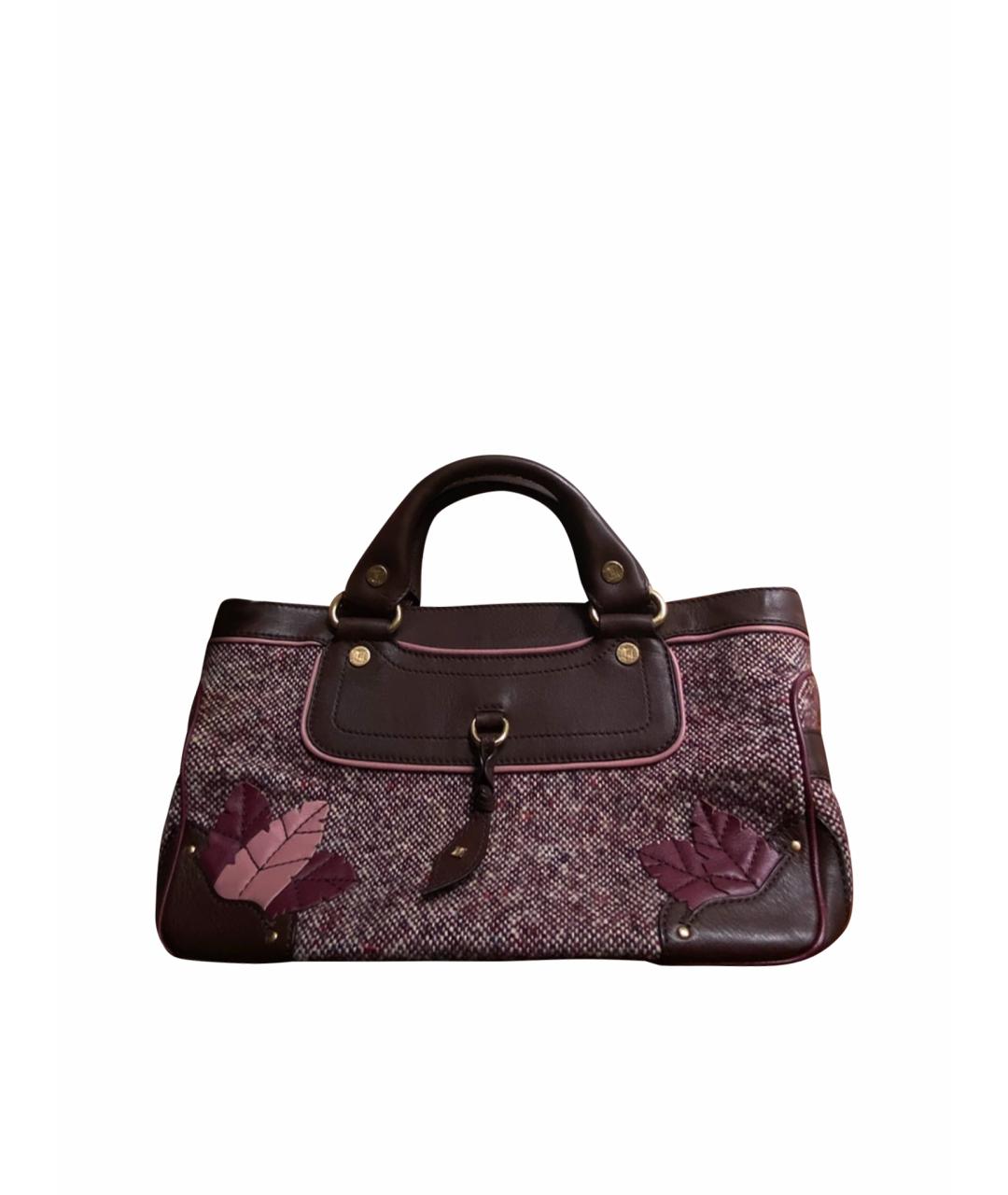 CELINE Фиолетовая кожаная сумка с короткими ручками, фото 1