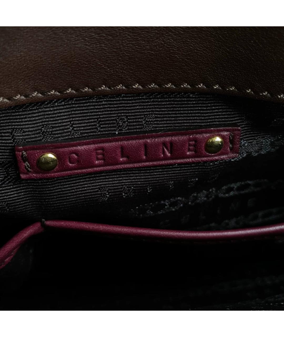 CELINE Фиолетовая кожаная сумка с короткими ручками, фото 7