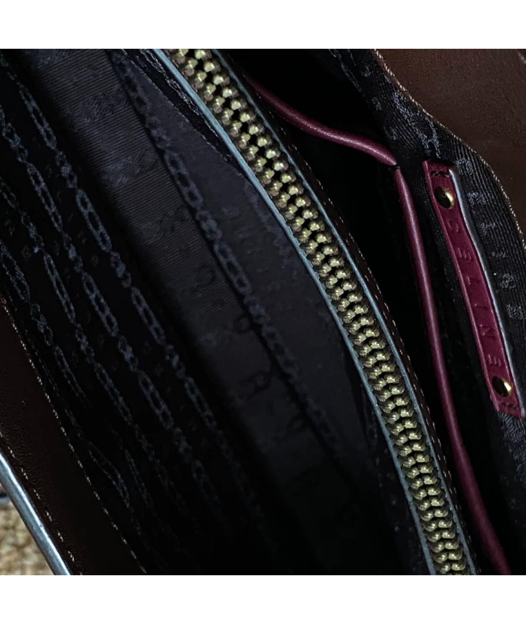 CELINE Фиолетовая кожаная сумка с короткими ручками, фото 6