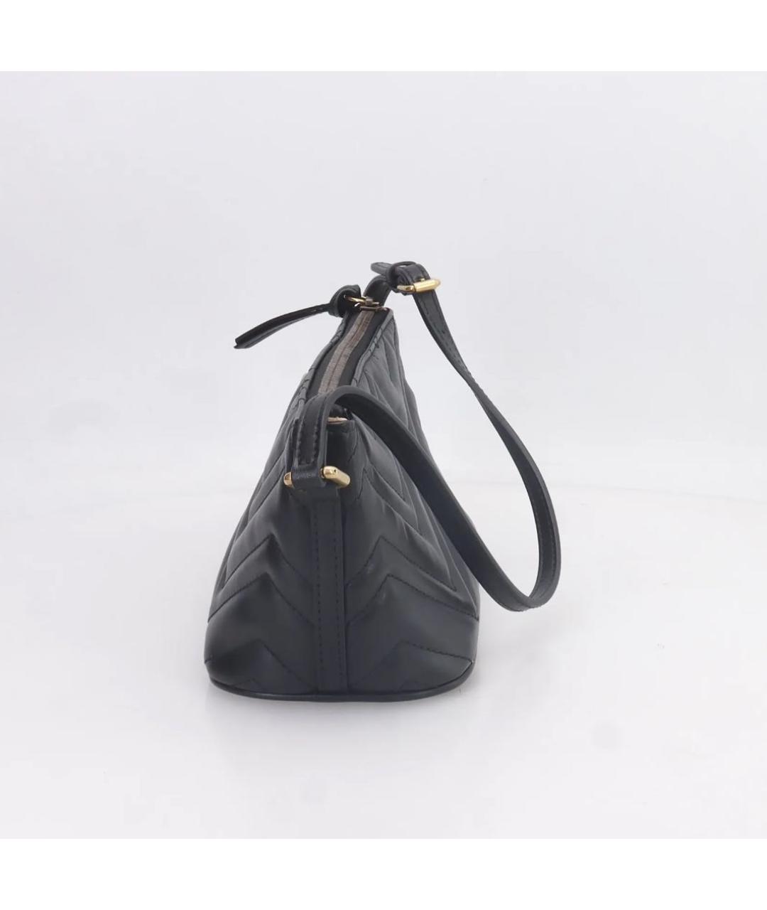 GUCCI Черная кожаная сумка с короткими ручками, фото 2