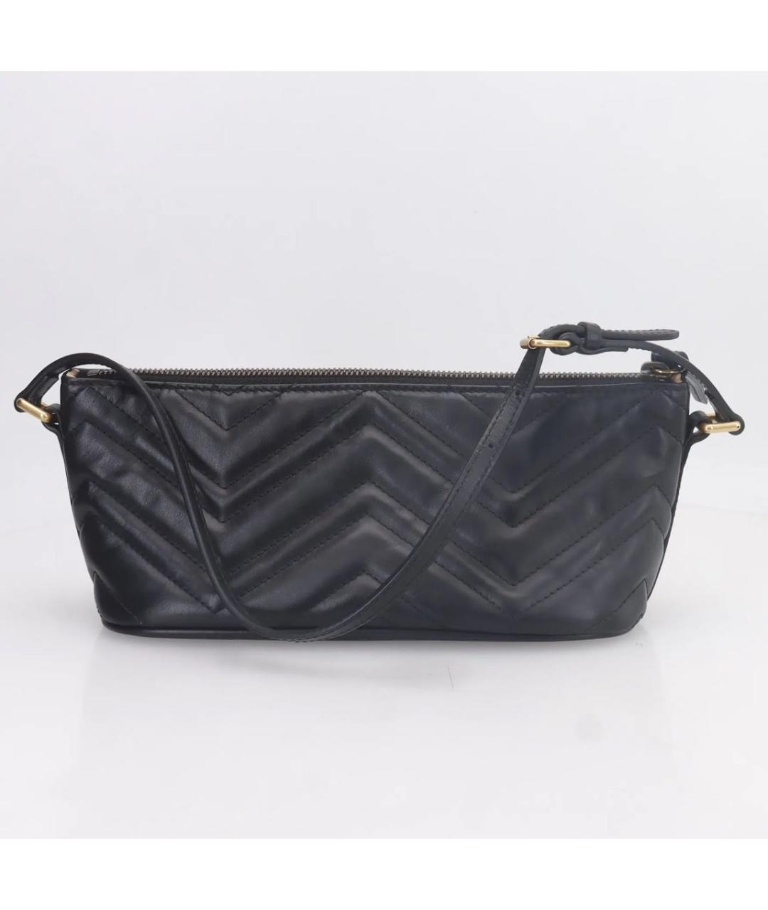 GUCCI Черная кожаная сумка с короткими ручками, фото 3