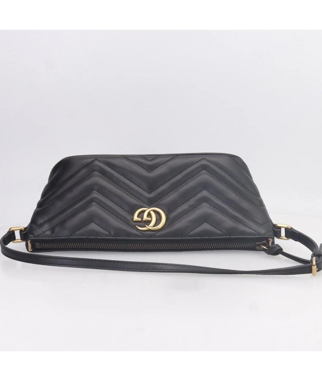 GUCCI Черная кожаная сумка с короткими ручками, фото 5