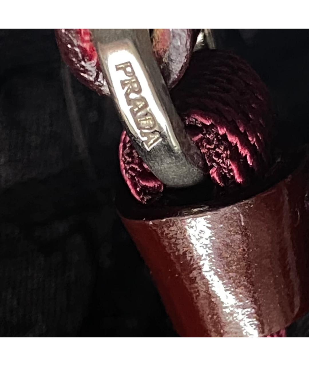 PRADA Серебряная кожаная сумка с короткими ручками, фото 3