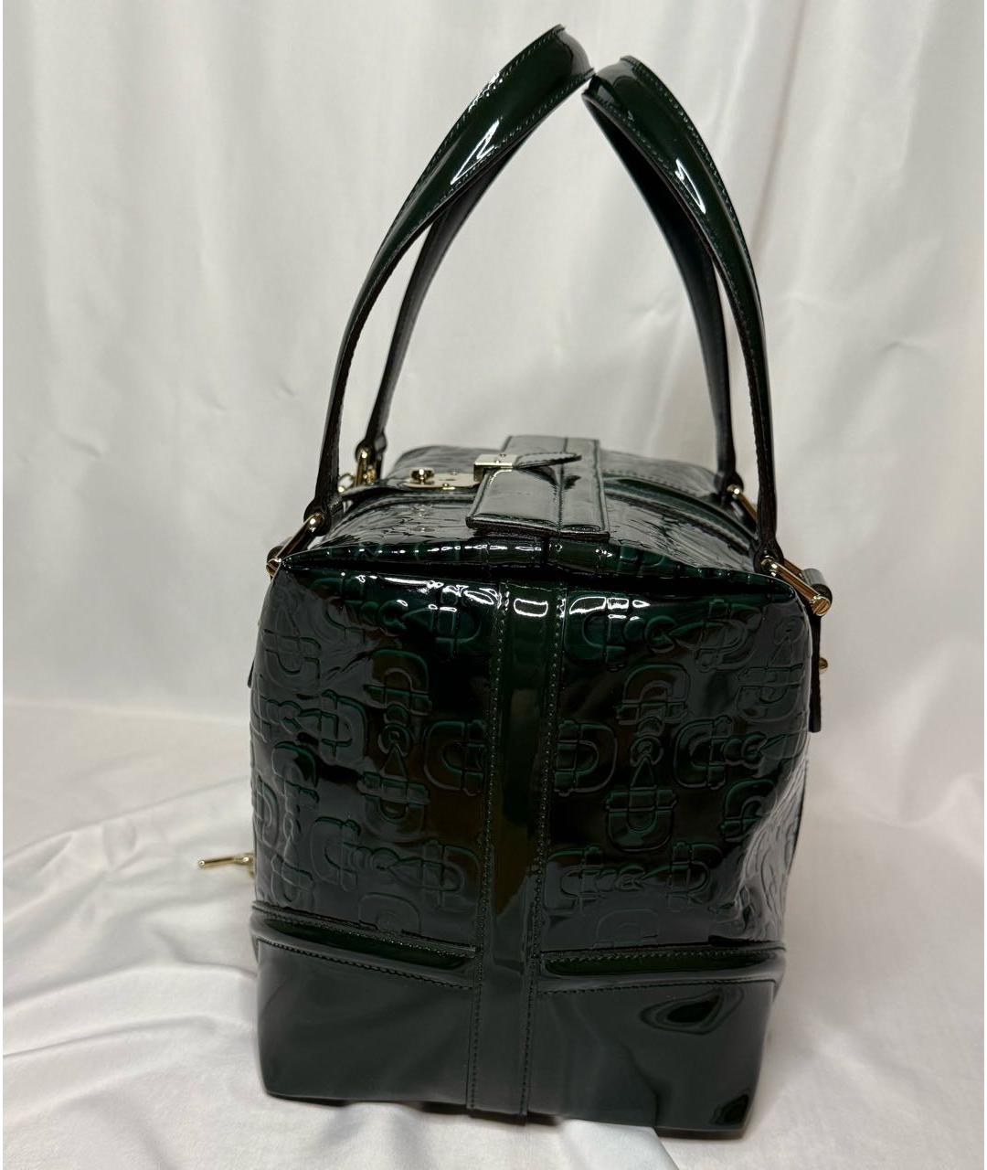 GUCCI Зеленая сумка с короткими ручками из лакированной кожи, фото 2