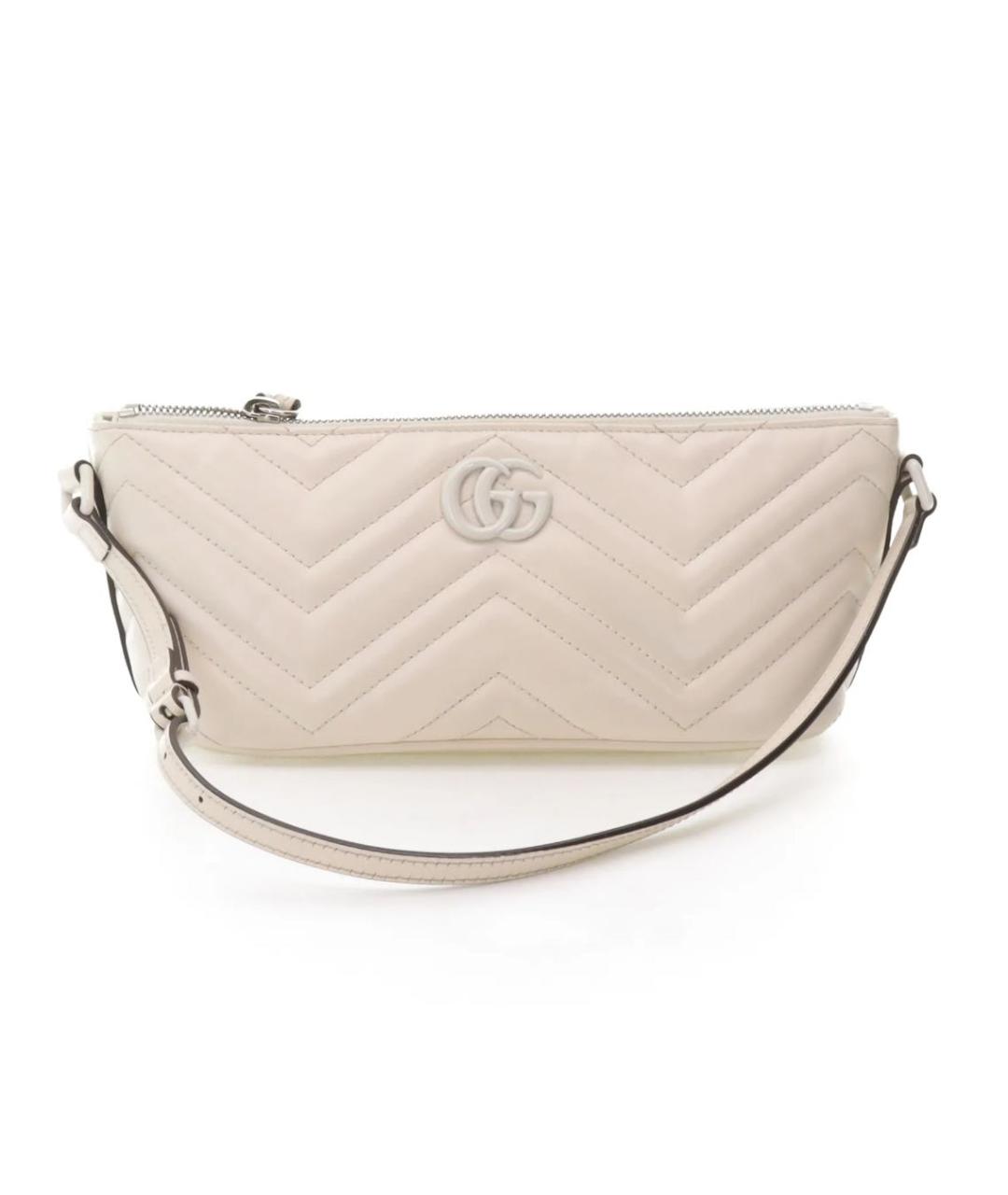 GUCCI Бежевая кожаная сумка с короткими ручками, фото 8